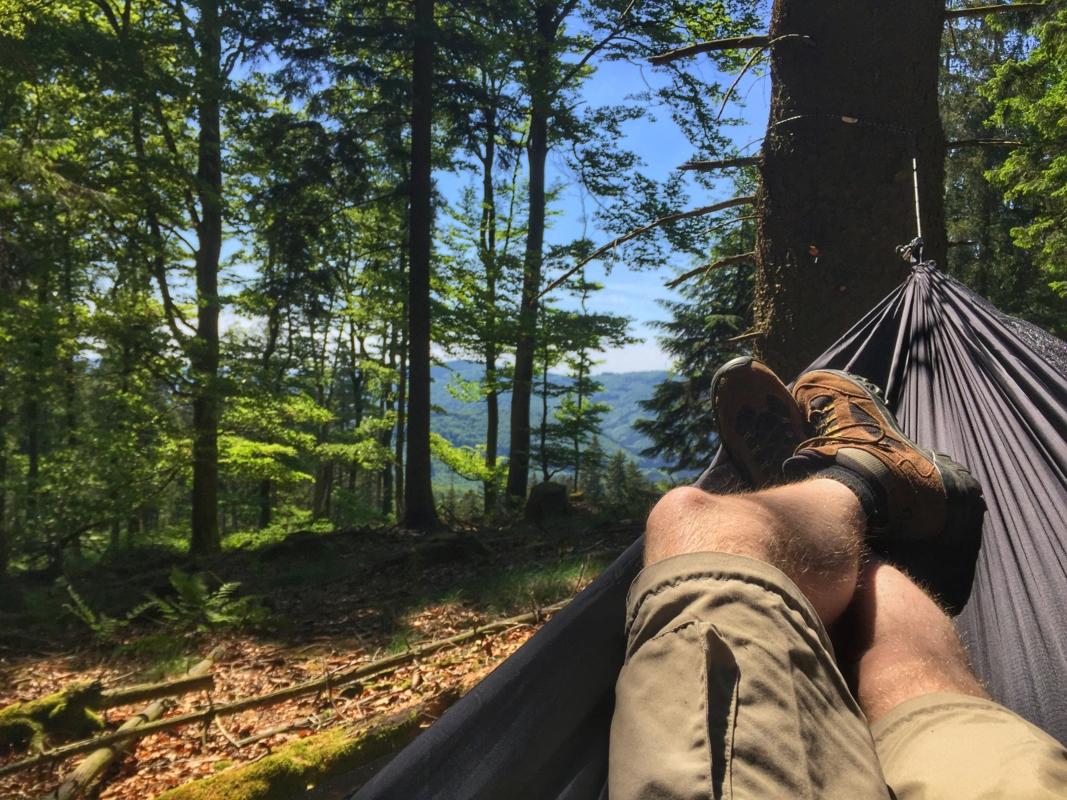 In der Hängematte