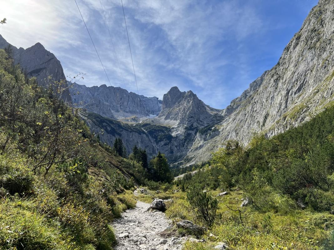 Zugspitzblick vom Höllental